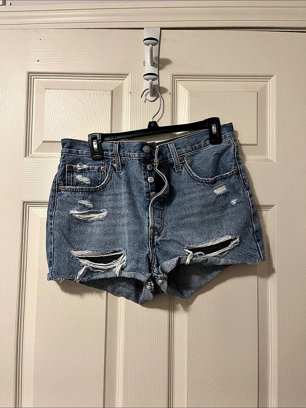 Levi's 501 Original High-Rise Cut-Off Denim Shorts
